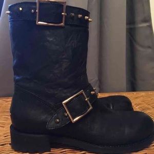 Jimmy Choo Black leather boots size 37